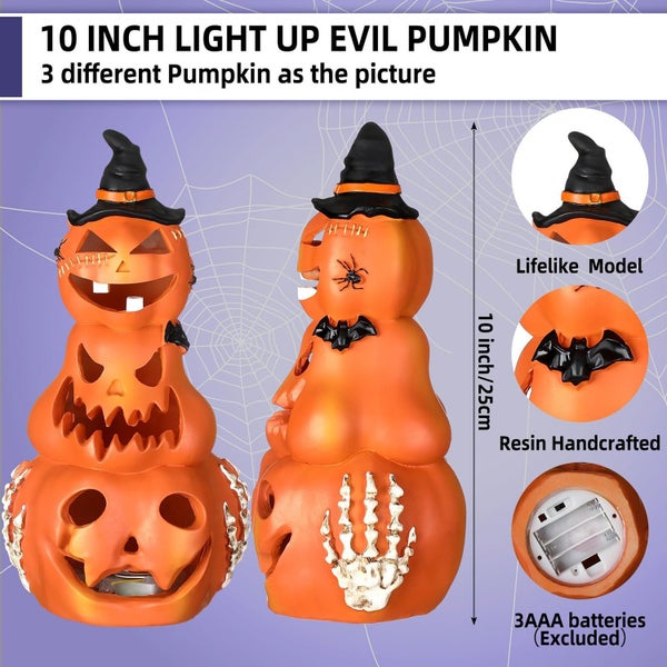 Halloween Pumpkin Jack Lantern Vintage Indoor Table Decoration Carousel 2