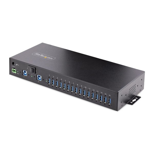 StarTech 16-Port Industrial USB 3.0 Hub 5Gbps, Metal, DIN/Surface/Rack Mounta... Carousel 1