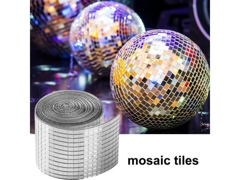 New Self-Adhesive Real Glass Craft Mini Square Mirrors Mosaic Tiles Stickers Carousel 1