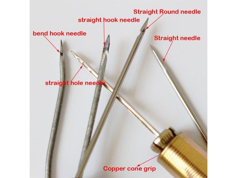 7pcs/set DIY Copper Handle Awl Shoes Repair Tool Leather Canvas Shoe Repair Carousel 1