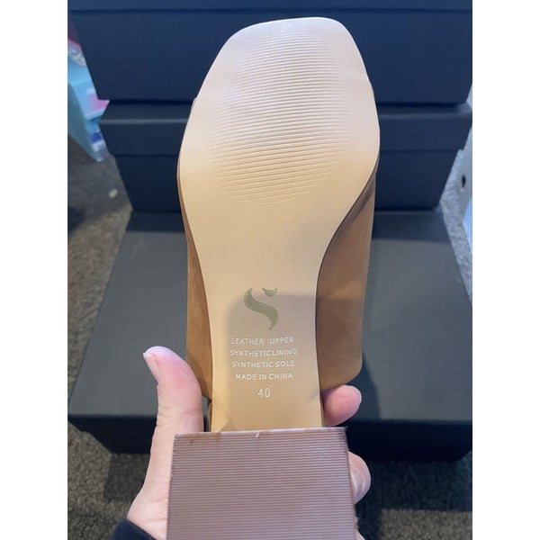 SIREN Kenny Tan Nubuck Block Heel Slides Carousel 5