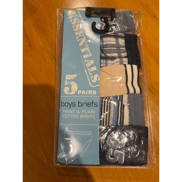 Essentials Boys Cotton Briefs Size 2 - 5 Pack Styles Available Carousel 1