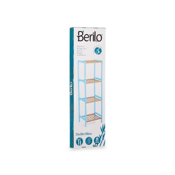 Bathroom Shelves By Berilo Wr55034462 Blue Natural 35 X 30 X 100 Cm Carousel 2