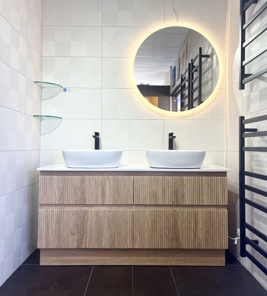 Floor Standing PLYWOOD Vanity with Sit on Top Basin GINA-1500K-VG Carousel 1