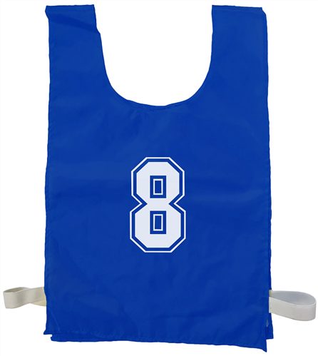 SILVER FERN NUMBERED (1-10) BIB SET BLUE LARGE Carousel 2