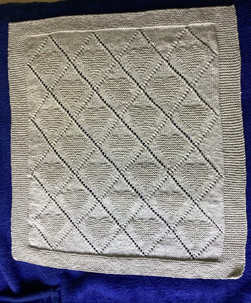 Special love hearts blanket for a special baby in oatmeal/fawn Carousel 1