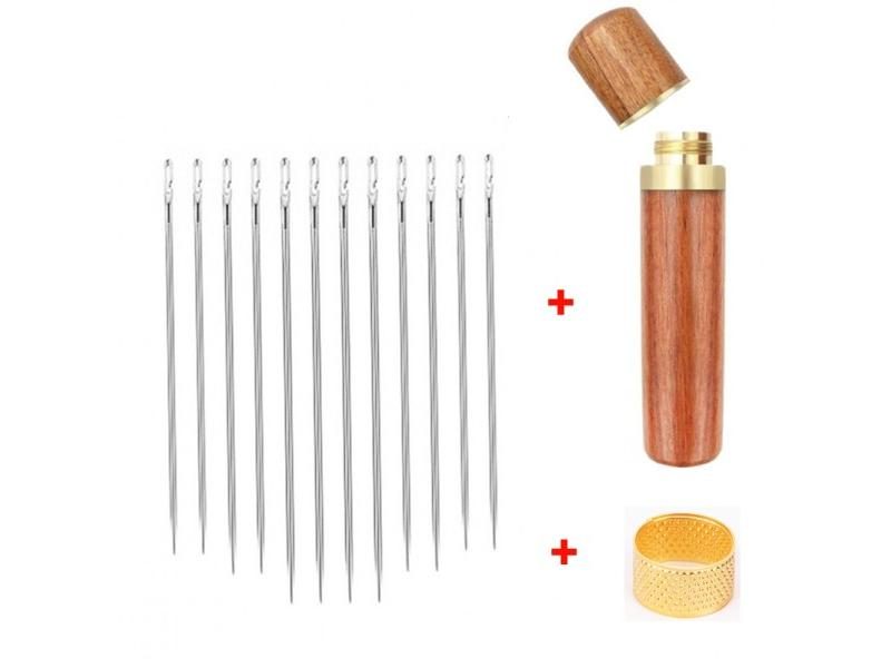 Sewing Needle Set Blind Needle Stainless Steel Easy-to-pierce Needle DIY Hand Carousel 1