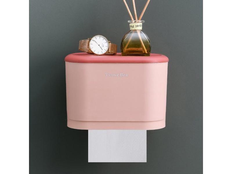 Waterproof Toilet Paper Holder Wall Mounted Toilet Paper Tray Roll Paper Tube Carousel 1