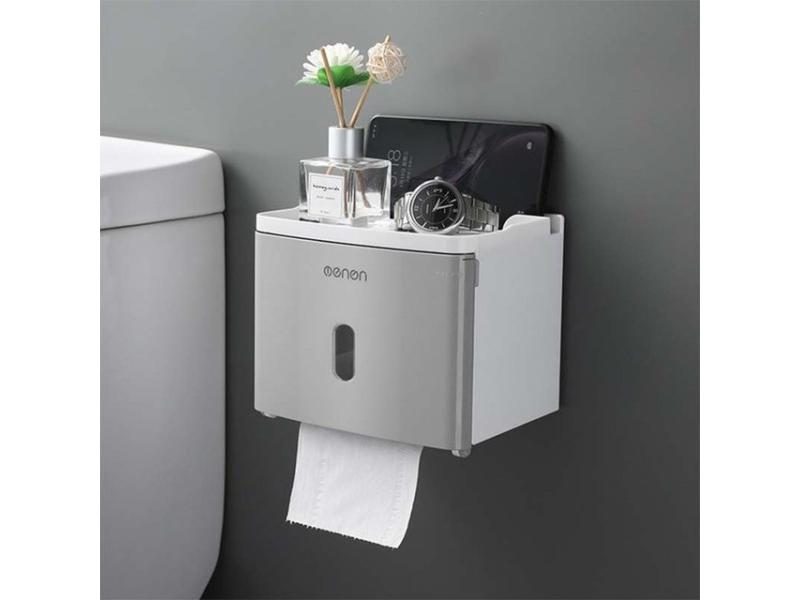 Wall Mounted Toilet Paper Holder Storage Tray For Bathroom Carousel 1