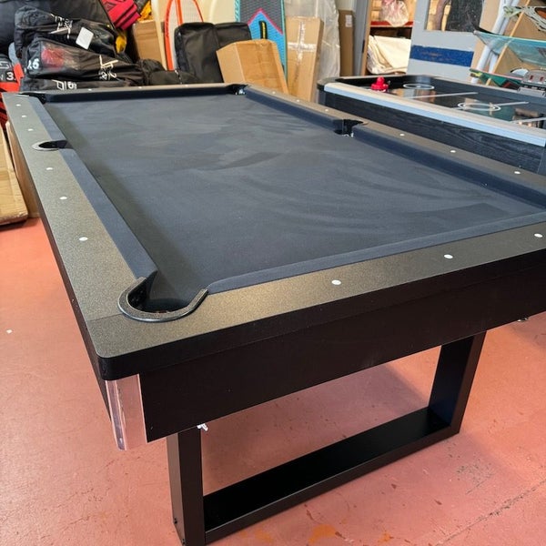 New 7' Dining Pool Table with Table Tennis Top black cloth Carousel 3