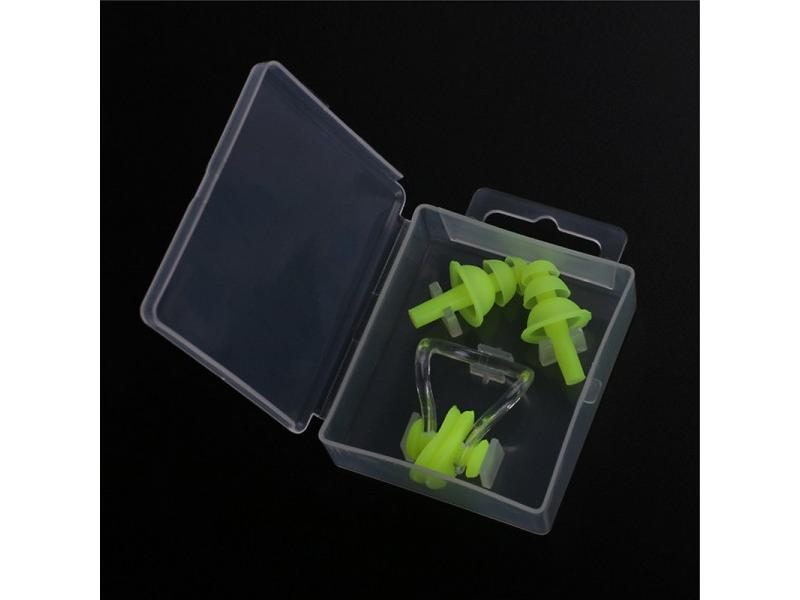 High Quality Silicone Adult Swimming Earplug Soft Swim Nose Clip Set With Case Carousel 1