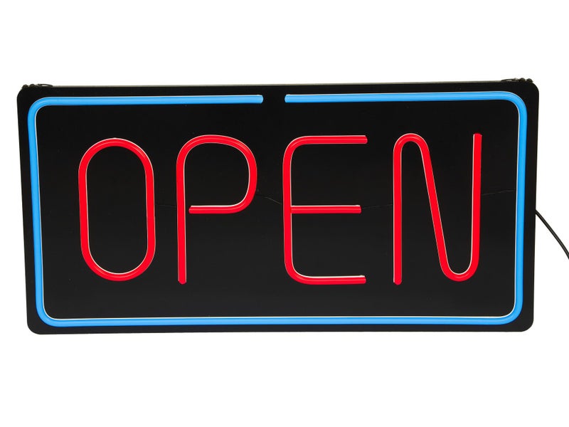 OPEN - LED Graphic Neon Tube Shop Sign - 60cm x 30cm Carousel 2