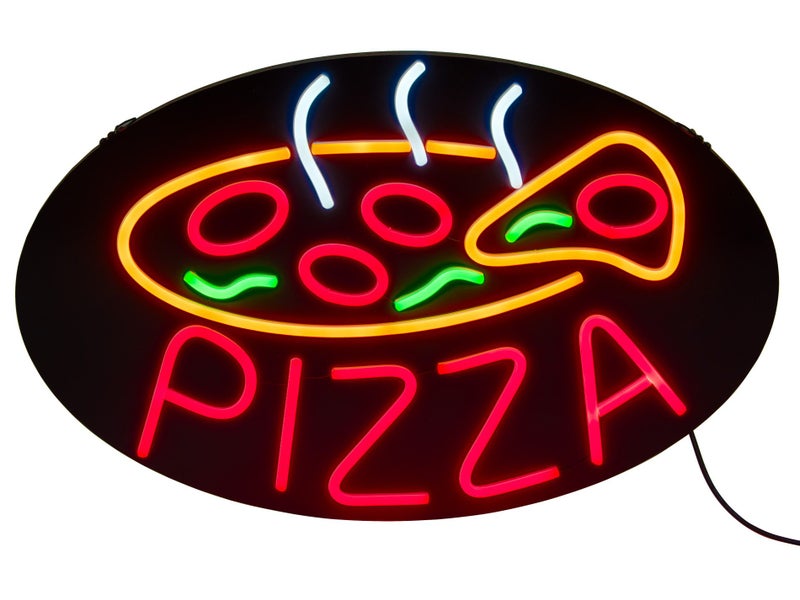 PIZZA - LED Graphic Neon Tube Shop Sign - 60cm x 40cm Carousel 1