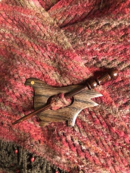 Wooden Shawl Pin - bird shape Carousel 1