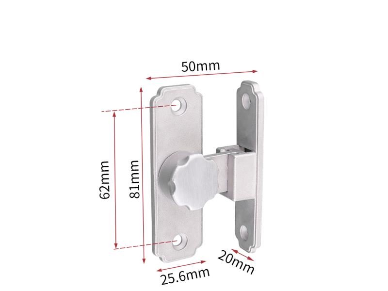 Punch-free Stainless Steel Door Buckle 90 Degree Sliding Door Lock For Bedroom Carousel 1