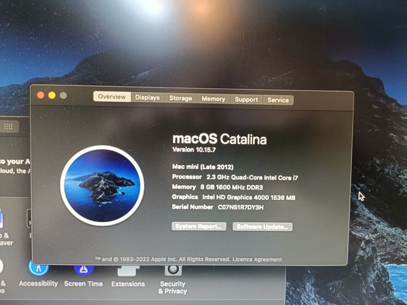 MacMini 2.3GHz i7 8GB Intel HD graphics Carousel 2