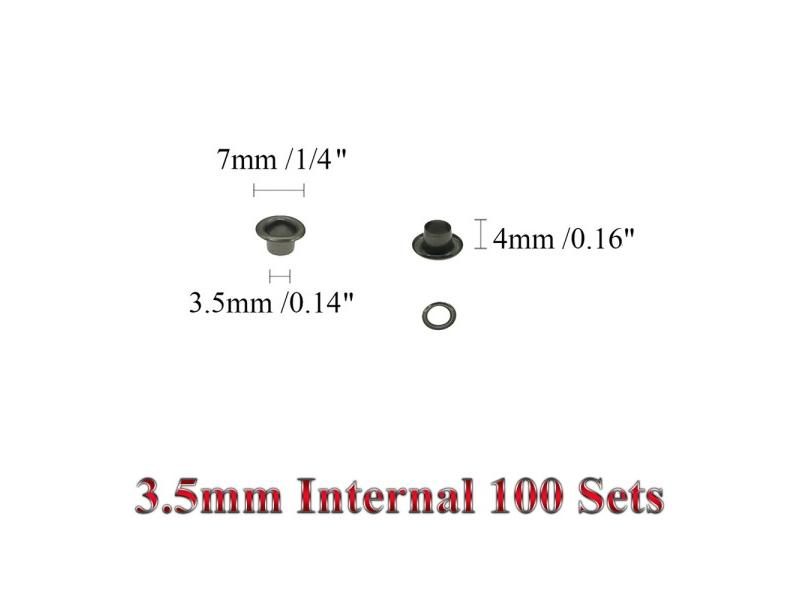 Black Copper Eyelets In Various Sizes For Scrapbooking Apparel Carousel 1