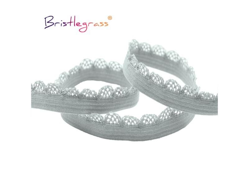 BRISTLEGRASS 2 5 10 Yard 3/8" 10mm Picot Loop Lace Trim Elastics For Sewing Carousel 1