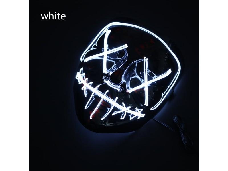 Halloween Mask LED Maske Light Up Party Masks Neon Maska Cosplay Mascara Horror Carousel 1