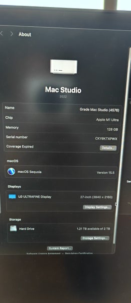 Mac Studio M1 Ultra 128 Gb Studio Set up Carousel 2