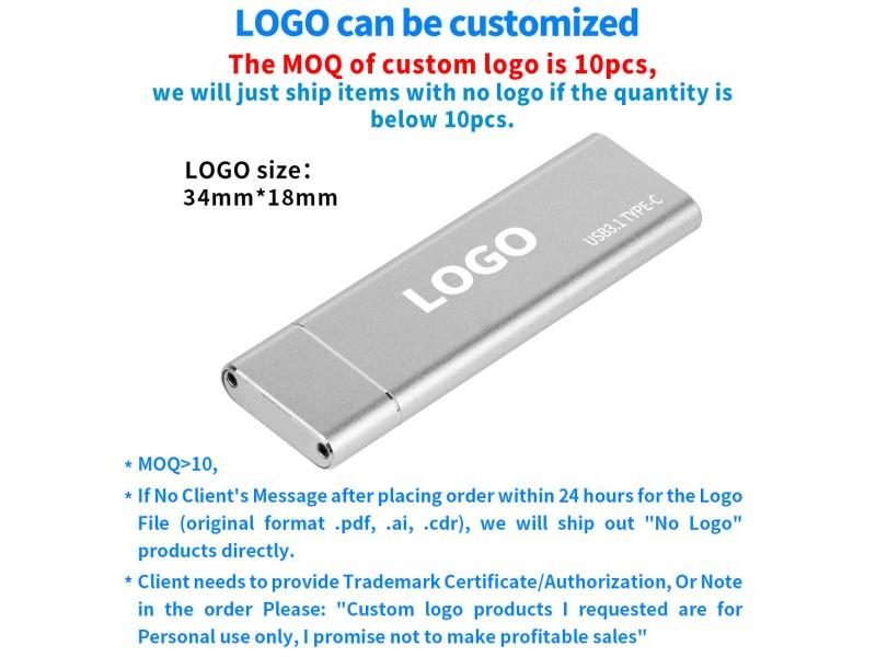 USB 3.1 To M.2 For NGFF SSD Hard Disk Box Adapter Card HDD Case Type-C Cable Carousel 1