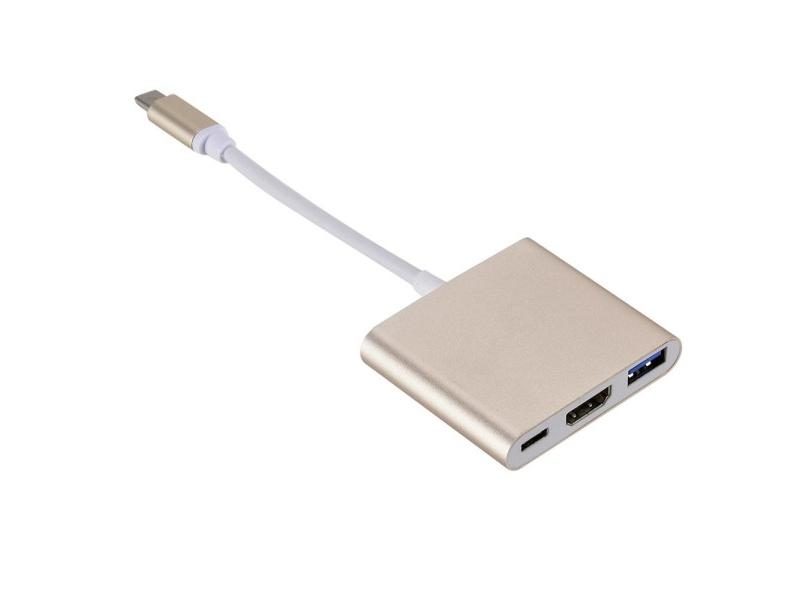 RYRA 3 In 1 Type C To HDMI-compatible USB C 4K Aluminum Converter Adapter For Carousel 1