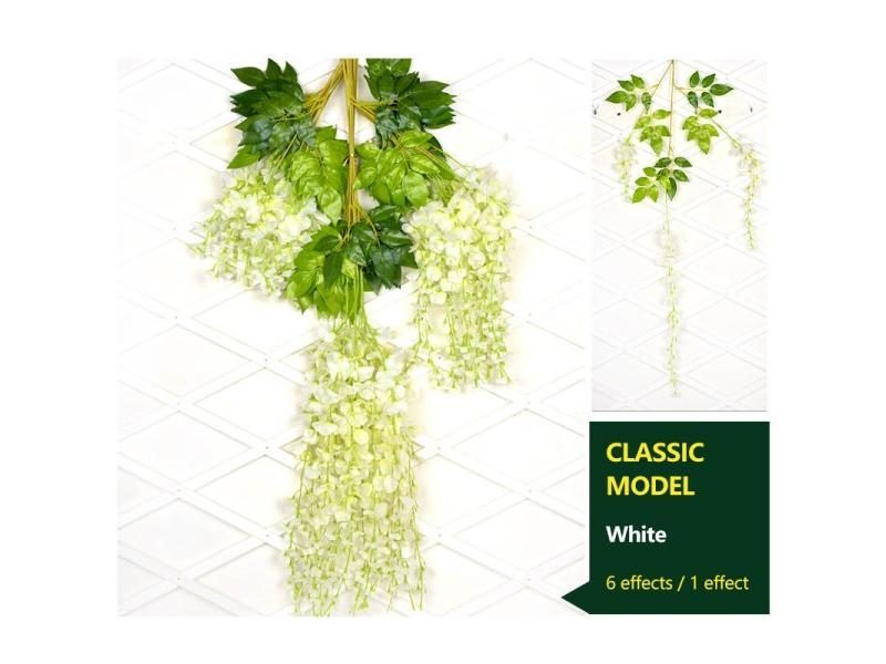 Artificial Wisteria Vine 3.6 Feet Flowers Hanging Garland Silk String For Carousel 1