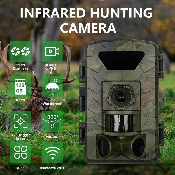 Ultra-Clear 8K Video 60Mp Photo Wifi Hunting Camera Carousel 2