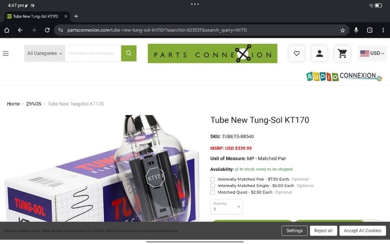 KT170 matched pair Carousel 4