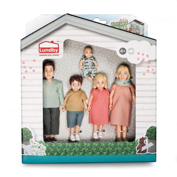 Lundby Charlie Family Doll Set, 5 Piece Carousel 1