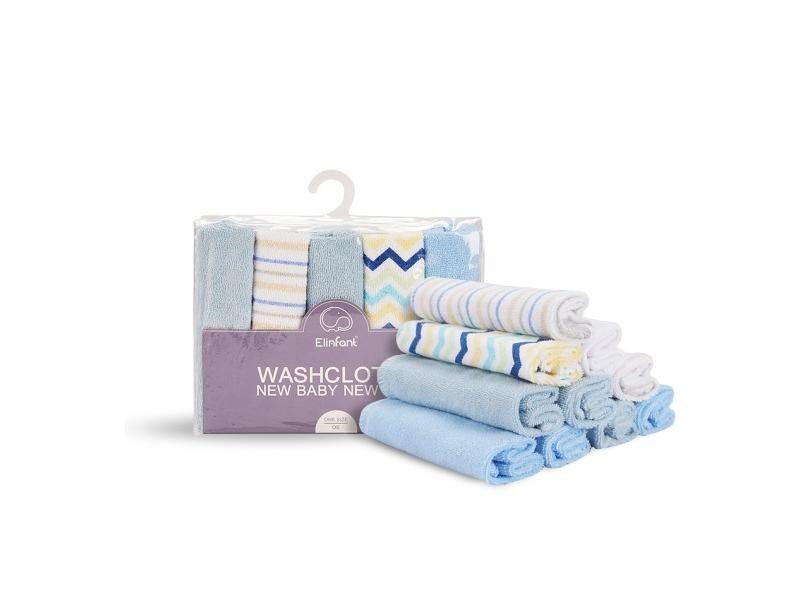 Elinfant 10pcs/set 23×23cm Baby Cotton Towel Kids Sock Polyester 23*23cm Carousel 1
