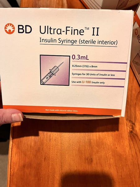 BD Ultra-Fine II Insulin 0.3mL 31g 8mm 100 Pack Carousel 2