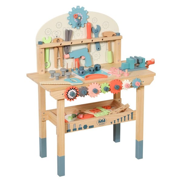 Kids Montessori Workbench DIY Wooden Play Set and Accessories Carousel 1