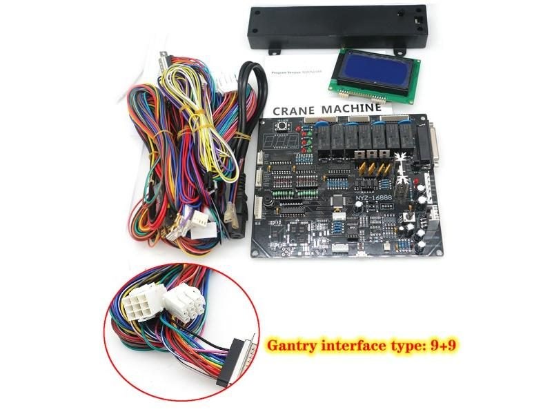 Arcade DIY Toy Vending Crane Machine PCB LCD Wiring Harness Carousel 1