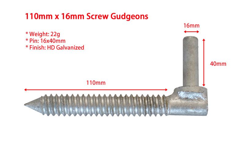 1pcs 110mm x 16mm Screw Gudgeon Long Pin -- Brand new Carousel 1
