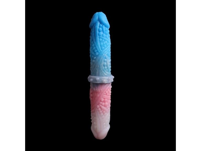 FAAK 15.7 Lnch Long Double Dildo Smacaron Color Large Knot Penis Animal Horse Carousel 1