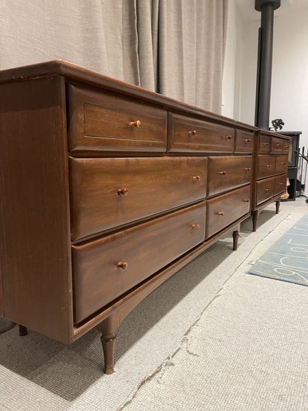 Solid Mahogany mid century drawers x 2 Carousel 8