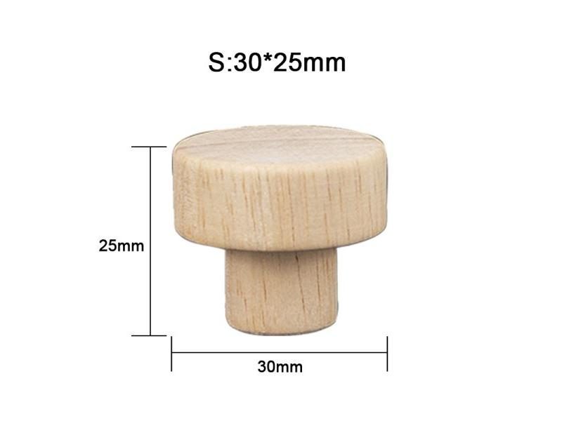 1 Pcs Cabinet Door Wood Knobs Pulls Wardrobe Cupboards Drawer Round Pulls Carousel 1