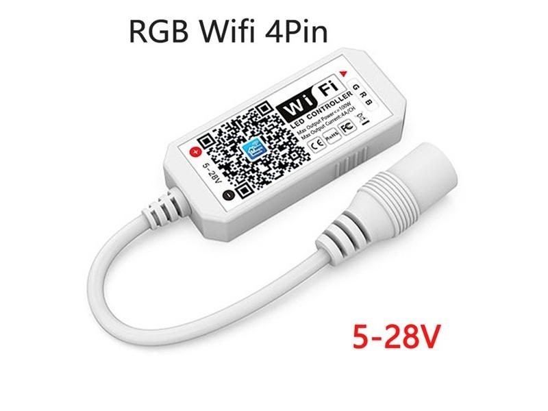 DC12V RGBW/RGBWW Wifi LED Controller 24Key IR Remote 5pin Link For LED Strip Carousel 1