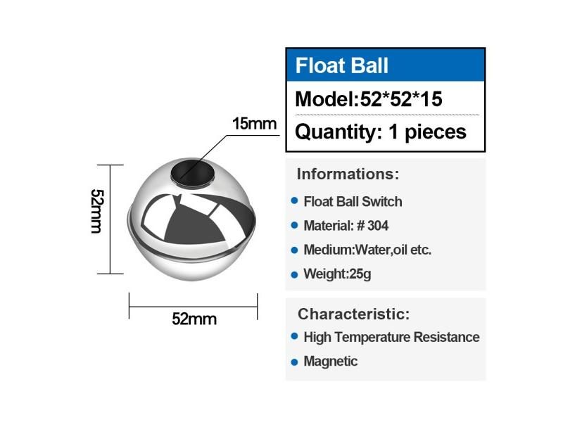 1pc Floater Magnetic Stainless Steel Float Ball Switch For Water Level Float Carousel 1