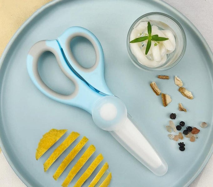Baby Food Scissors Portable Baby Ceramic Scissors Kitchen Food Scissors Carousel 1