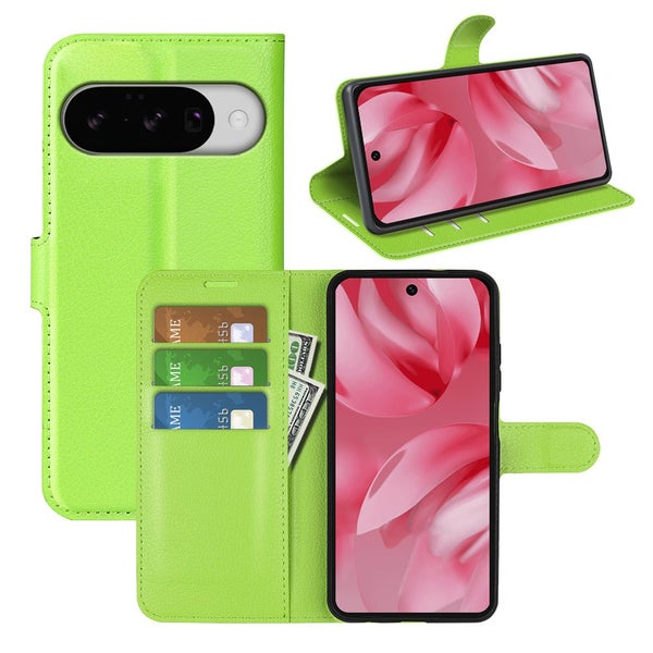 Google Pixel 10 Pro PU Wallet Case [Green] Carousel 1