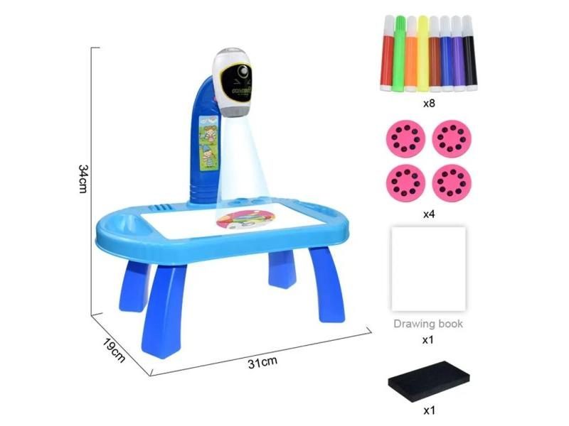Kids Projector Drawing Table Toy Writing Painting Board Desk Arts Educational Carousel 1