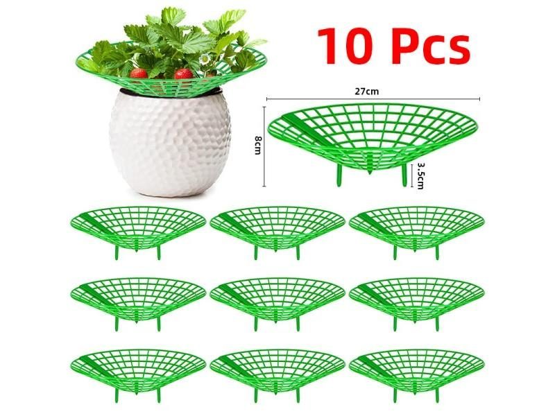 10 Pack Strawberry Supports Keeping Plant Fruit Stand Vegetable Growing Rack Carousel 1