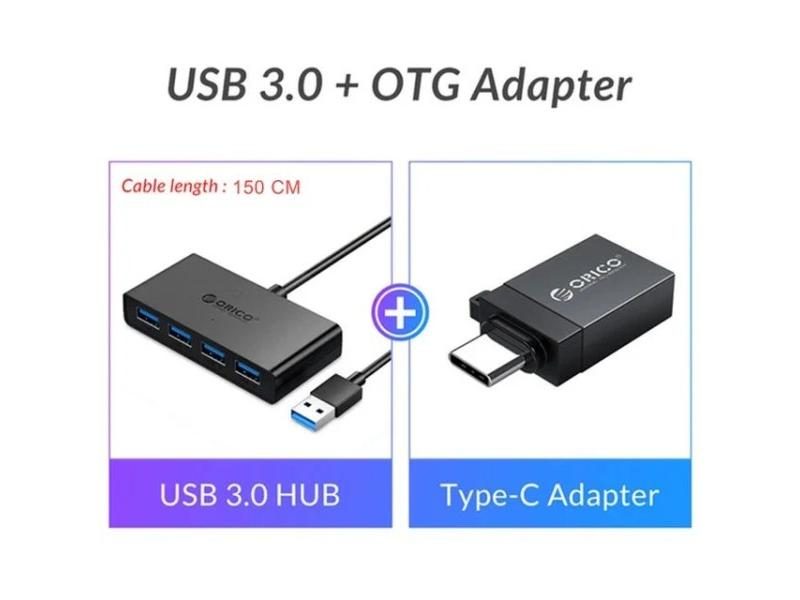 ORICO USB HUB 4 Port USB 3.0 Splitter With Micro USB Power Port Multiple High Carousel 1