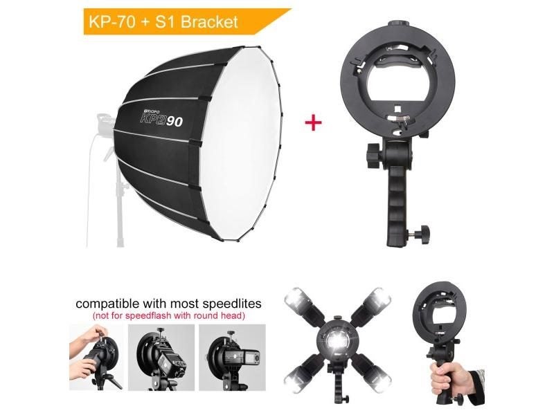 Triopo Hexadecagon Collapsible Softbox 60cm/70cm Deep Parabola Umbrella With Carousel 1