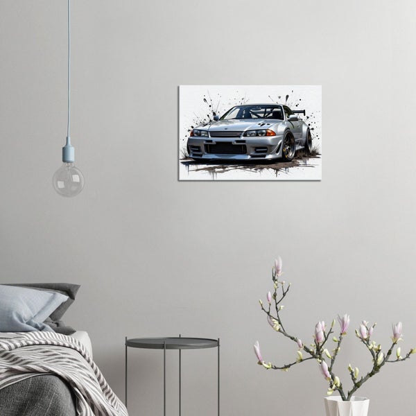 "Awsome" Print of a Skyline on Canvas Carousel 3