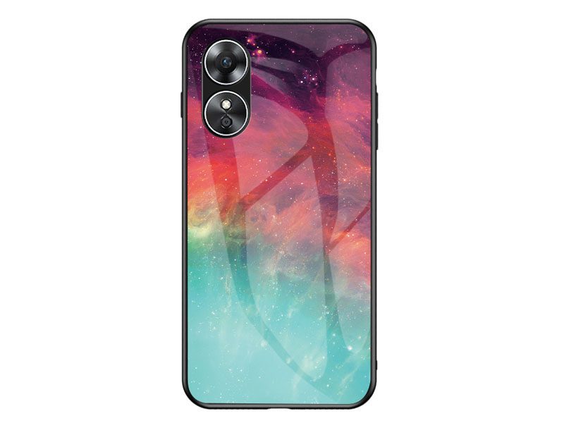 Slim Tempered Glass Case Cover for OPPO A17 Galaxy Carousel 1