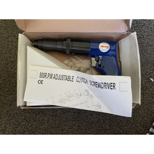 RokitAir 1/4" Pneumatic Adjustable Screwdriver - 800 RPM with Clutch Carousel 1