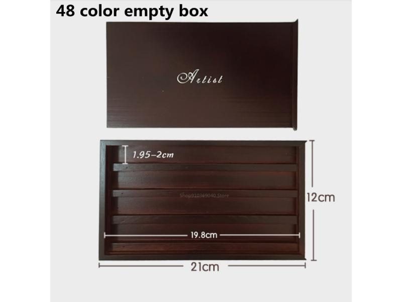 Bamboo Watercolor Sub-packing Box With Lid Tray For 24/36/48 Color Paint Carousel 1